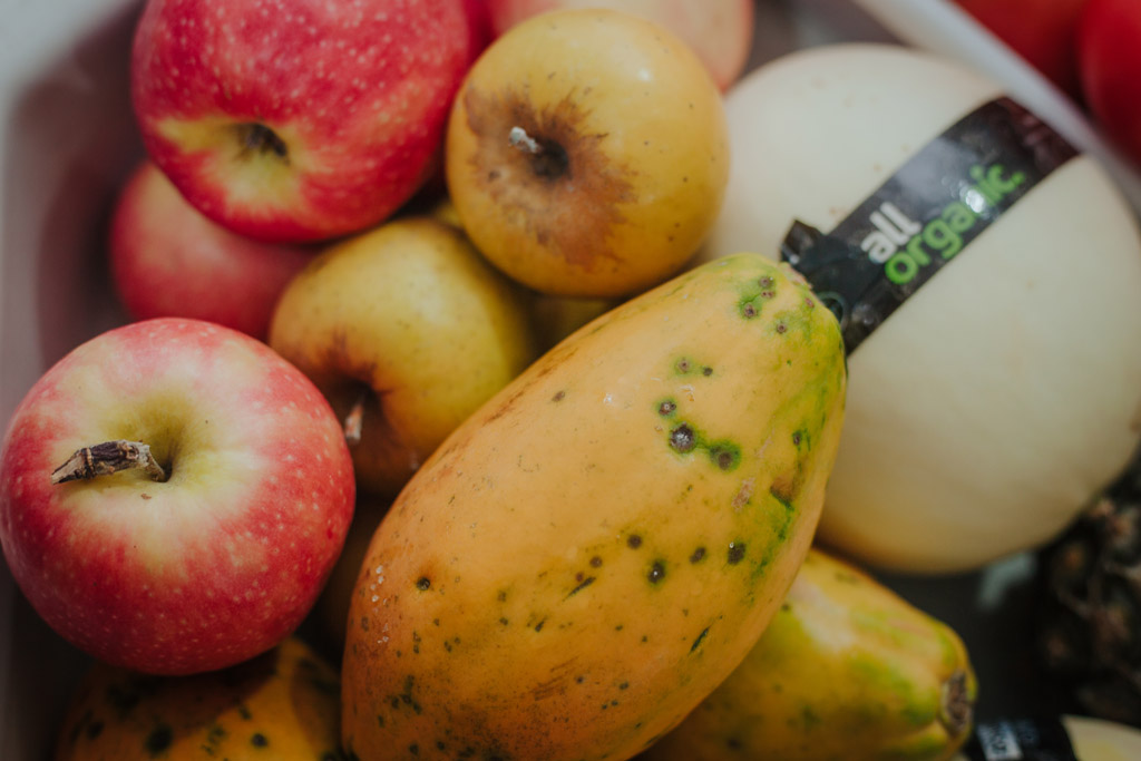 Frutas orgânicas.